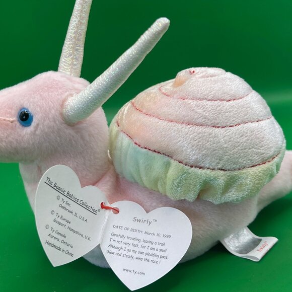 Ty Beanie Baby Bundle Snail Monkey Hippo Koala Beanbag Stuffed Animal Toys 1990s - Picture 6 of 8